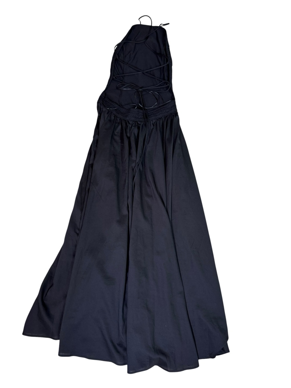 H&M Edition Summer 2026 Crochet Bodice Open Back Maxi Dress Black Size XS - Picture 7 of 13